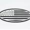 American Car Craft 1999-2007 Ford F250/F350 Tailgate Emblem Replacement- Black abs Base with Brushed American Flag Top Plate 782106