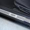 American Car Craft 2010-2014 Mustang - Outer Door Sills Ford Oval with Slotted Carbon Fiber Style 2Pc, Polished/Brushed Stainless Steel 271028
