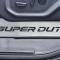 American Car Craft 2017-2022 Ford F250 Brushed Stainless Lower Seat Vanity Plate with "Super Duty" Logo 2pc, Select Inlay 791046
