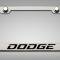 American Car Craft Custom Dodge License Plate Frame, Stainless Steel, Choose Vinyl/LED Color 152050
