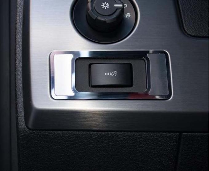 American Car Craft 2009-2014 Ford Raptor/F-150 - Interior Dim Switch Trim Plate, Brushed Stainless Steel 771039