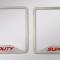 American Car Craft 2017-2022 Ford F250 Brushed Front Inner Door Speaker Trim "SUPER DUTY" Etched Logo 2pc, Select Inlay 791013
