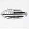 American Car Craft 2005-2014 Ford F150 Tailgate Emblem Replacement- Polished Stainless Base with Brushed American Flag Top Plate 762005-BLK
