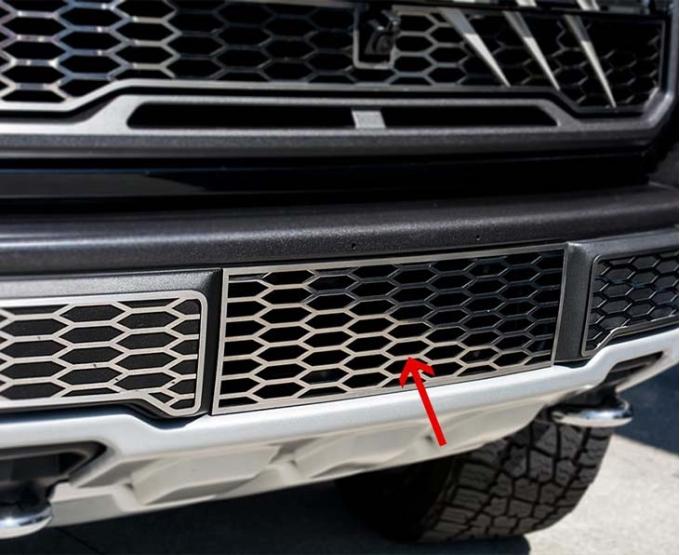 American Car Craft 2017-2018 Ford Raptor - Front Lower Grille Overlay, Stainless Steel (Brushed) 772059