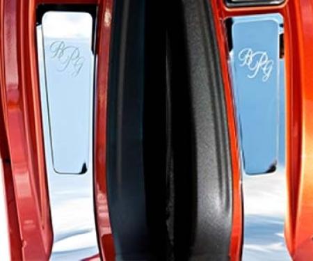 American Car Craft 2005-2013 C6 Corvette - Vanity Plates with Etched Monogram (2-3 Initials) 2Pc, Stainless Steel 041028