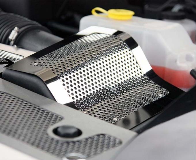 American Car Craft 2010-2014 Ford Raptor - Air Box Cover, Perforated Polished Stainless Steel 773004