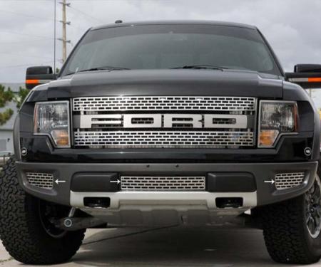 American Car Craft 2010-2014 Ford Raptor - Lower Front Grille 3Pc, Stainless Steel (Brushed) 772009