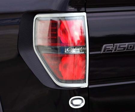 American Car Craft 2009-2014 Ford F-150/Raptor - Rear Taillight Trim Rings 2Pc, Brushed Stainless Steel 772002