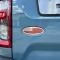 American Car Craft 2021-2024 Bronco Tailgate Emblem Replacement- Polished Stainless Base with Brushed American Flag Top Plate 662005-RD
