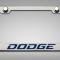 American Car Craft Custom Dodge License Plate Frame, Stainless Steel, Choose Vinyl/LED Color 152050