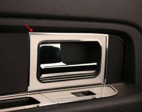 American Car Craft 2010-2014 Ford F150/Raptor - Door Handle Pull Plates 4Pc, Stainless Steel (Brushed) 771019