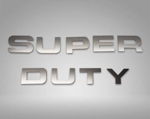American Car Craft 2012-2016 Ford F-350 - 'Super Duty' Letter Inserts, Polished Stainless Steel 782001