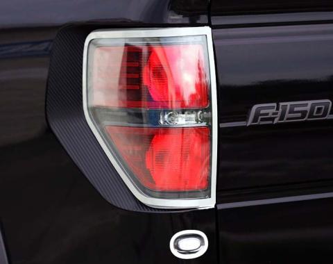 American Car Craft 2009-2014 Ford F-150/Raptor - Rear Taillight Trim Rings 2Pc, Brushed Stainless Steel 772002