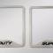 American Car Craft 2017-2022 Ford F250 Brushed Front Inner Door Speaker Trim "SUPER DUTY" Etched Logo 2pc, Select Inlay 791013
