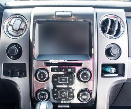 American Car Craft 2012-2014 Ford Raptor - Executive Style Center Dash Trim, Stainless Steel 771042