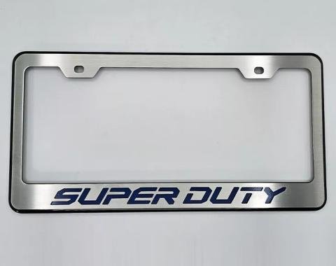 American Car Craft 2017-2022 Ford F-250 Black License Plate Frame with "Super Duty" Lettering (No color) 792004