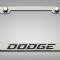 American Car Craft Custom Dodge License Plate Frame, Stainless Steel, Choose Vinyl/LED Color 152050