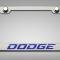 American Car Craft Custom Dodge License Plate Frame, Stainless Steel, Choose Vinyl/LED Color 152050