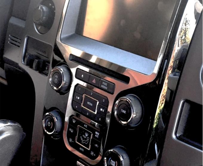 American Car Craft 2012-2014 Ford Raptor - Center Dash Trim, Stainless Steel (Brushed) 771041