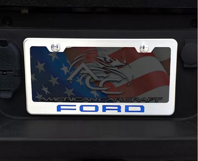 American Car Craft 2017-2022 Ford F-250 License Plate Frame with "FORD" Lettering (No color) 792003