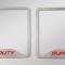American Car Craft 2017-2022 Ford F250 Brushed Front Inner Door Speaker Trim "SUPER DUTY" Etched Logo 2pc, Select Inlay 791013