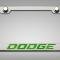 American Car Craft Custom Dodge License Plate Frame, Stainless Steel, Choose Vinyl/LED Color 152050