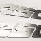 American Car Craft 2017-2018 Ford Raptor - 450 Horsepower Emblems 4 Styles 2Pc, Stainless Steel (Polished) 772047