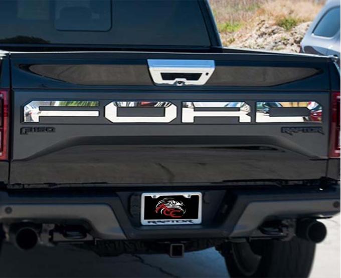 American Car Craft 2017-2018 Ford Raptor - 'FORD' Tailgate Letters, Premium Stainless Steel (Brushed) 772063