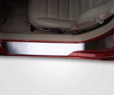 American Car Craft 2005-2013 C6 Corvette - Outer Door Sills Plain No Ribs 2Pc, Brushed Stainless Steel 041016