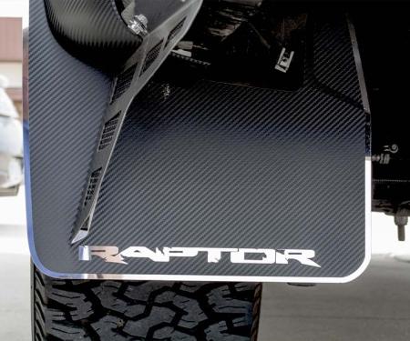 American Car Craft 2010-2014 Ford Raptor - RAPTOR Style Carbon Fiber Mud Guards, 3 Layer Construction (Raptor Style CF Full Set) 772031