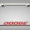 American Car Craft Custom Dodge License Plate Frame, Stainless Steel, Choose Vinyl/LED Color 152050