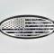 American Car Craft 2005-2014 Ford F150 Tailgate Emblem Replacement- Black Brushed Stainless Steel with Brushed American Flag Top Plate 762004