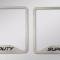 American Car Craft 2017-2022 Ford F250 Brushed Front Inner Door Speaker Trim "SUPER DUTY" Etched Logo 2pc, Select Inlay 791013