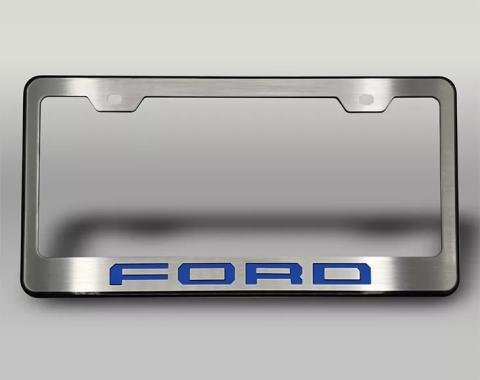 American Car Craft 2017-2022 Ford F-250 Black License Plate Frame with "FORD" Lettering (No color) 792005