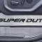 American Car Craft 2017-2022 Ford F250 Brushed Stainless Lower Seat Vanity Plate with "Super Duty" Logo 2pc, Select Inlay 791046