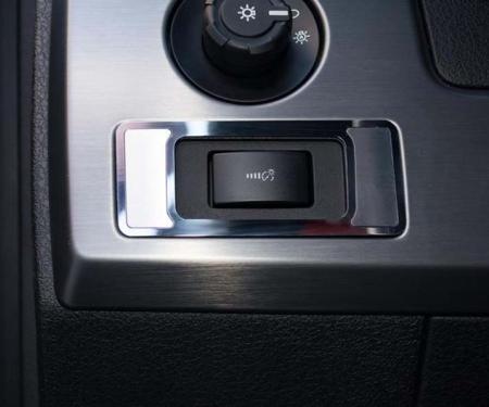 American Car Craft 2009-2014 Ford Raptor/F-150 - Interior Dim Switch Trim Plate, Brushed Stainless Steel 771039
