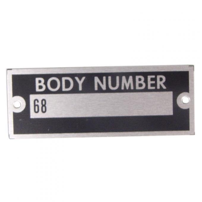 Dennis Carpenter Body Number Plate - 1936 Ford Car   68-14002