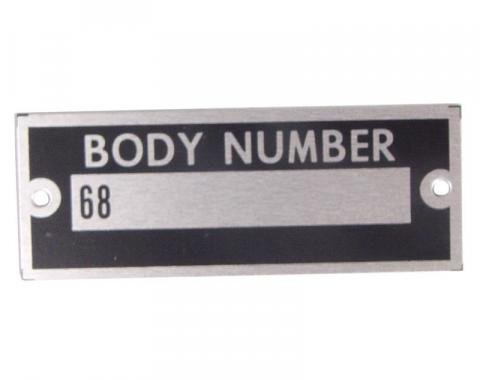 Dennis Carpenter Body Number Plate - 1936 Ford Car   68-14002