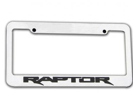 DefenderWorx Ford Raptor License Plate Standard Frame Two Tone Brushed 901151