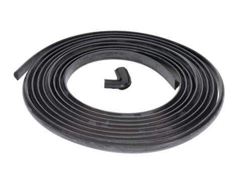 AMD Quarter Window Gasket Lock Strip w Cap, Black, 73-91 Chevy GMC CK Suburban X794-4273-BS