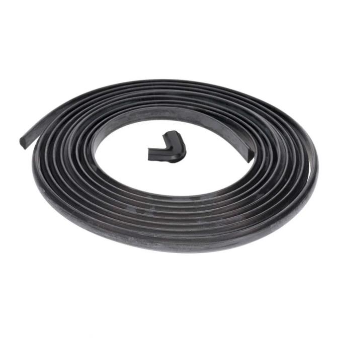 AMD Quarter Window Gasket Lock Strip w Cap, Black, 73-91 Chevy GMC CK Suburban X794-4273-BS