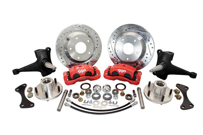 Classic Performance 13" Front Big Brake Kit W/Stock Height Spindles for 65-76 Ford 1/2 Ton Trucks 6572SWBK-MTR