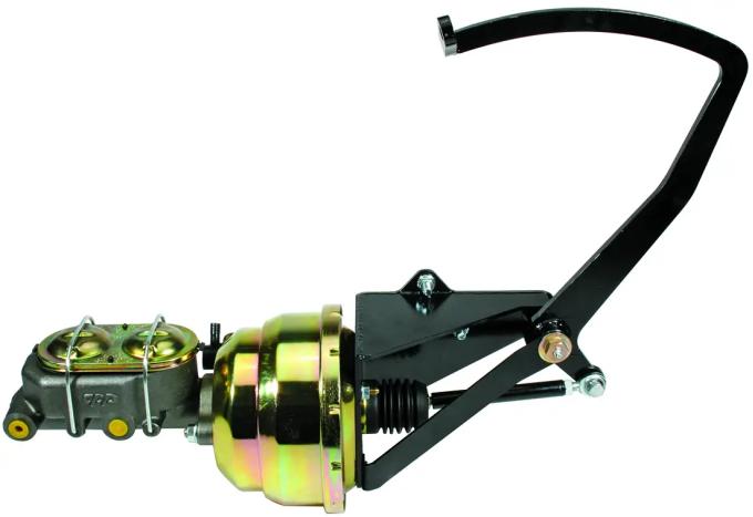 Classic Performance Frame Mounted Powder Brake Booster & Master Cylinder W/Pedal for 55-59 Chevy 1/2 Ton Truck, 7" Dual CP633BB-MC