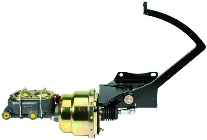 Classic Performance Frame Mounted Powder Brake Booster & Master Cylinder W/Pedal for 47-54 Chevy 1/2 Ton Truck, 7" Dual CP632BB-MC