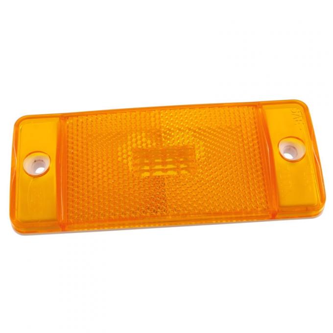 Dennis Carpenter Front Fender Side Marker Lamp - Ford Script - Amber - Right or Left - 1970-77 Bronco D5TZ-15A201-A