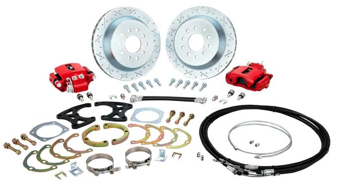Classic Performance 12" Big Brake Rear Disc Brake Wheel Kit with External E-Brakes for 63-66 Chevy 1/2 Ton Truck 6366RWBK-5-P12R