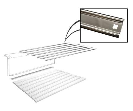 Dennis Carpenter Bed Strip Set - Polished Stainless - 6 1/2' Bed - With Holes - 1948-72 Ford Truck 7C-8112605-SSP