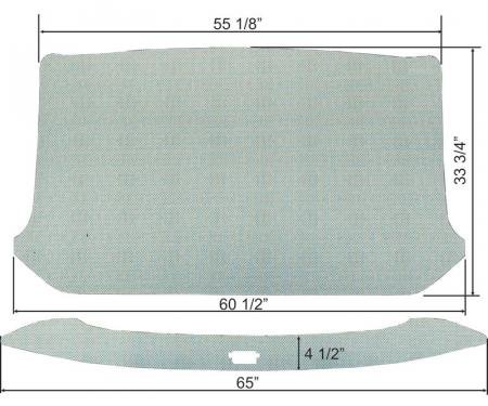 Dennis Carpenter Headliner Kit - Perforated - w/o wrap around rear glass - Unibody Only - 1961-63 Ford Truck C1TB-6651968-A