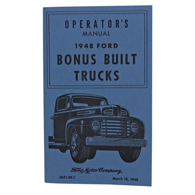 Dennis Carpenter Operator's Manual - 1948 Ford Truck     TR-4810