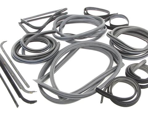 AMD Complete Weatherstrip Seal Kit (14pcs), 71-72 F-Series Pickup w/ Weatherstrip Trim Groove X599-4571-1S